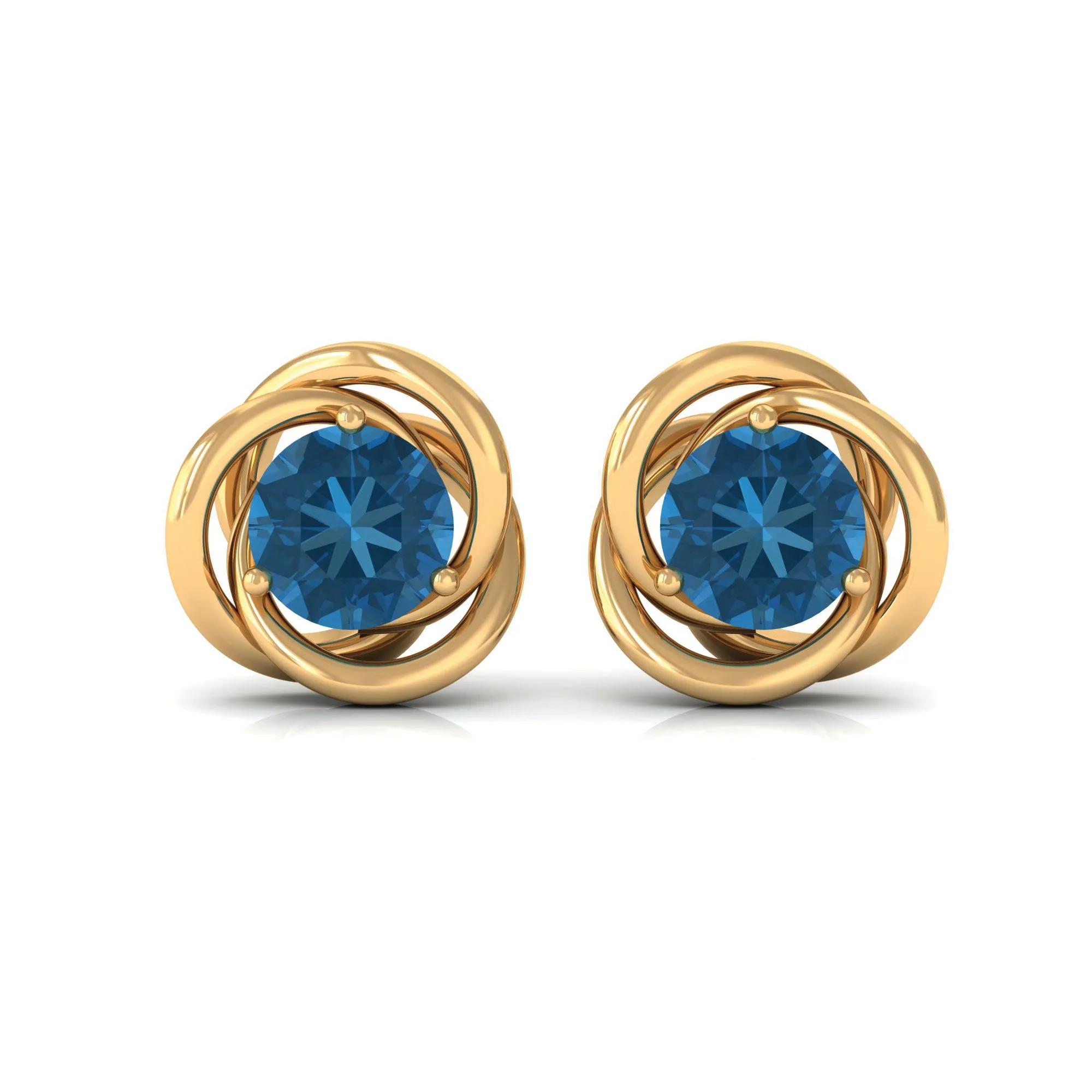 1. 25 CT London Blue Topaz Classic Stud Earrings for Women