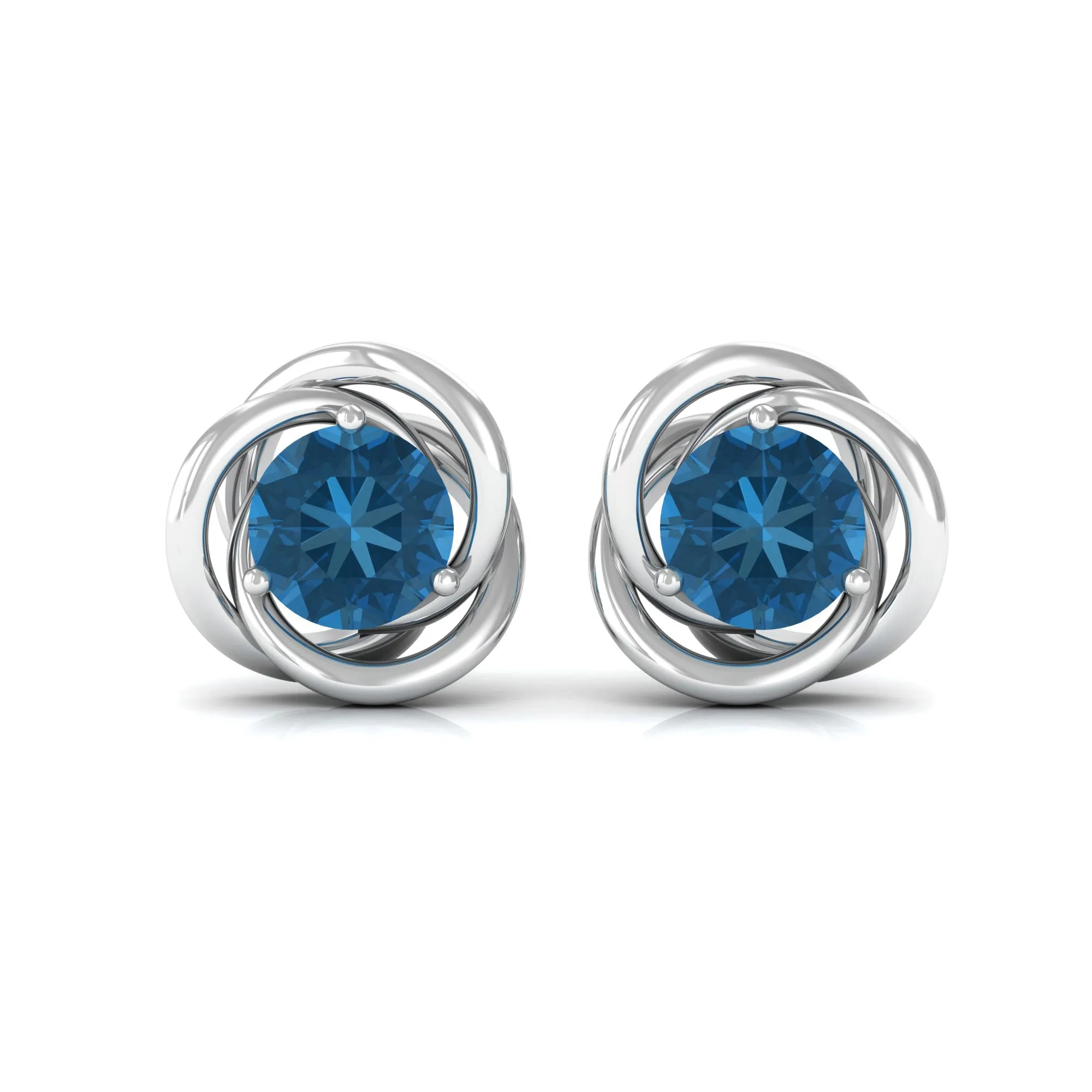 1. 25 CT London Blue Topaz Classic Stud Earrings for Women