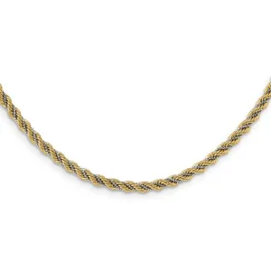 14K Two Tone Rope Bracelet