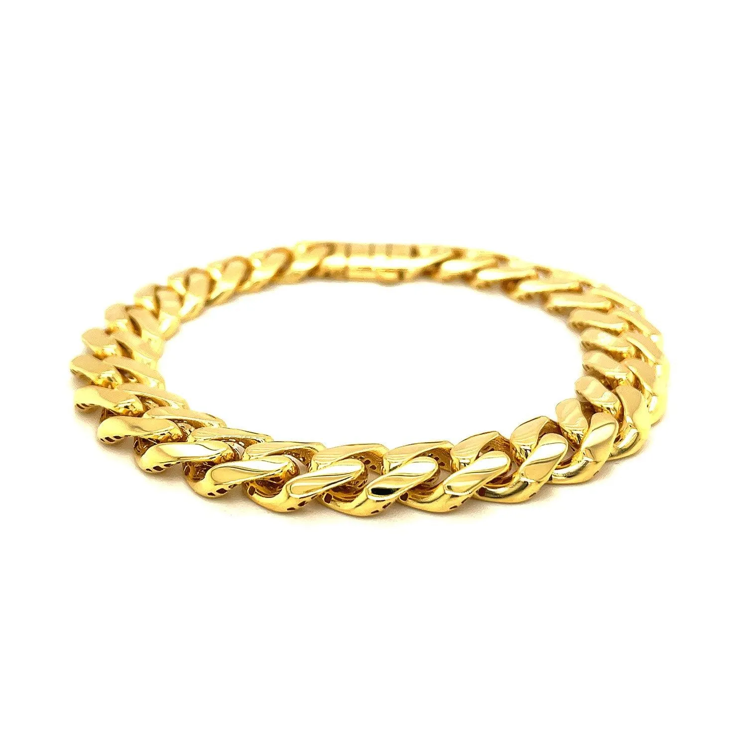 14k Yellow Gold Polished Curb Chain Bracelet