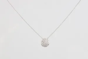 16.5" 14k White Gold 0.24tcw Diamond Necklace & Earrings Set (2.50g.)