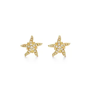 18K Pavé Sea Star Earrings