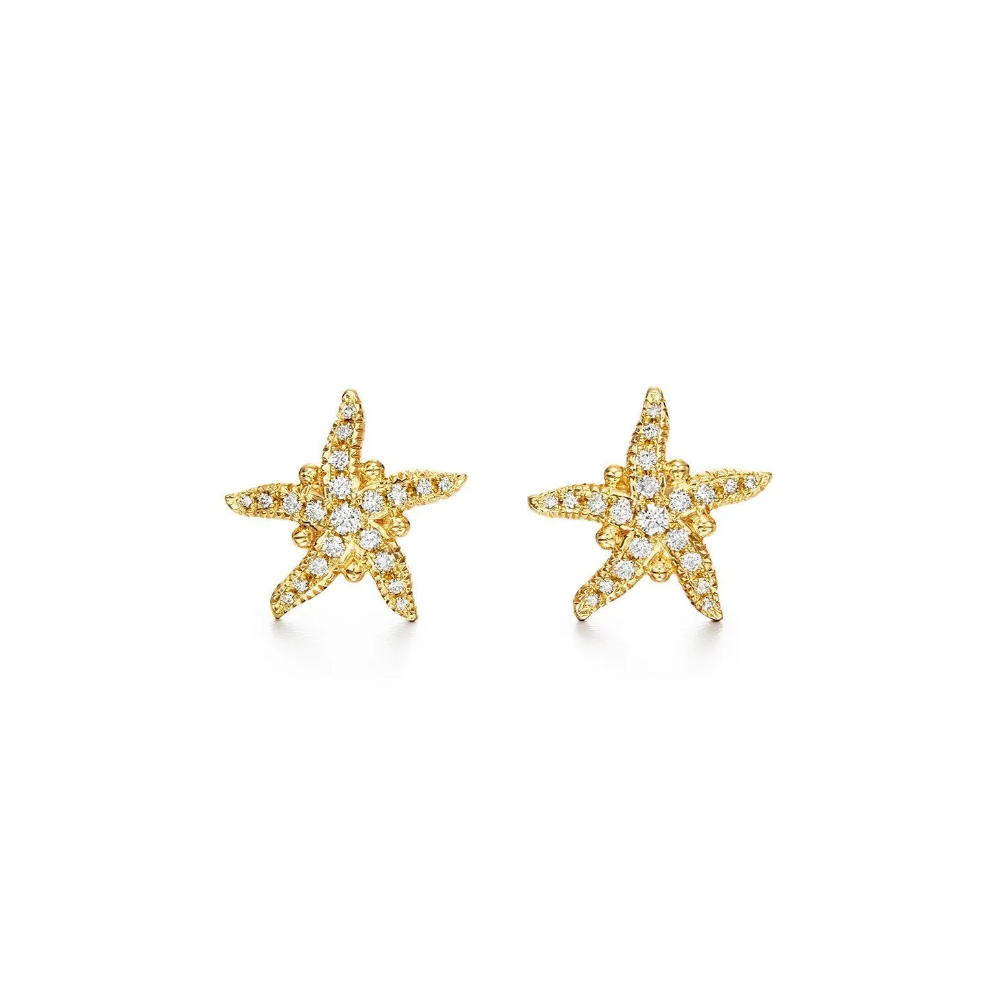 18K Pavé Sea Star Earrings