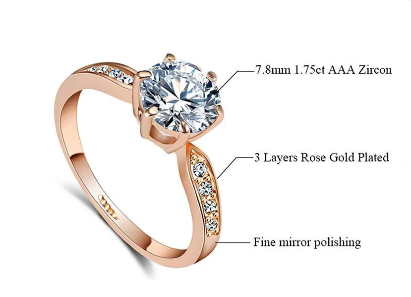 AAA Zircon Engagement Rings For Women