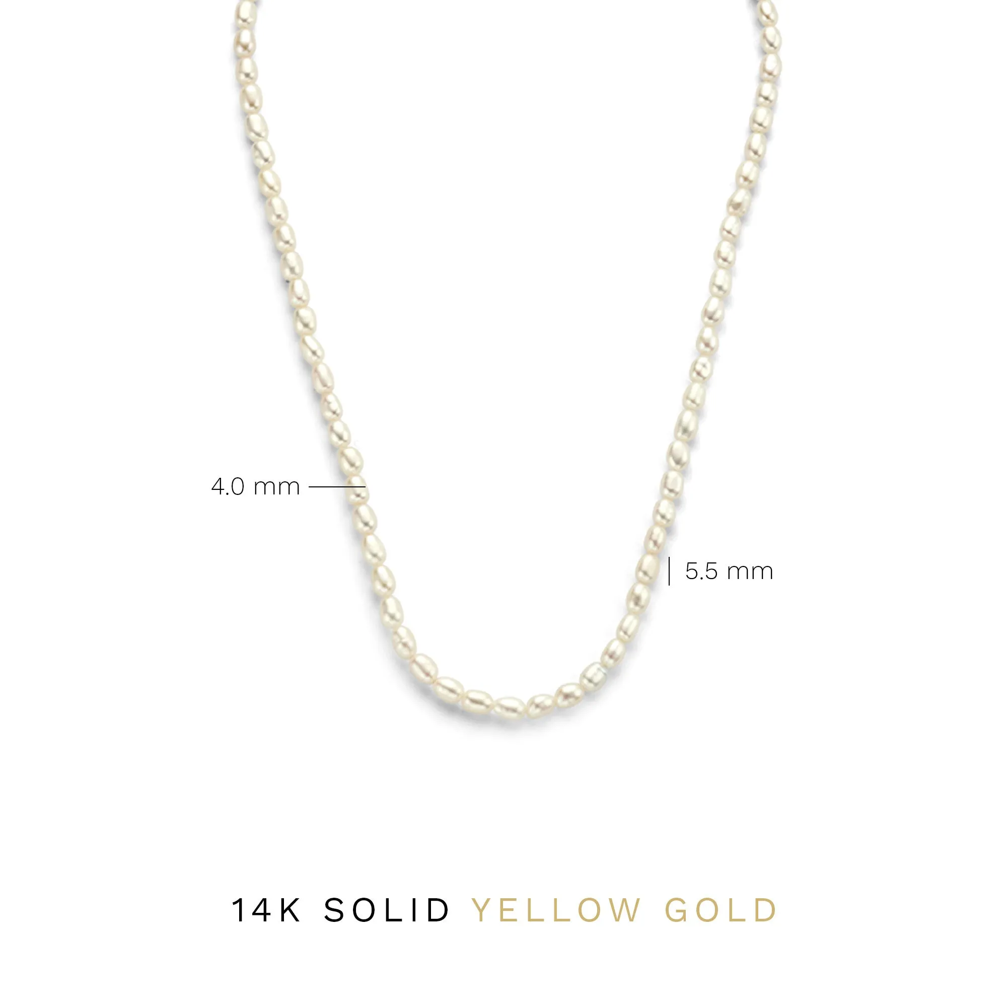 Aidee Marissa 14 karat gold necklace with freshwater pearls