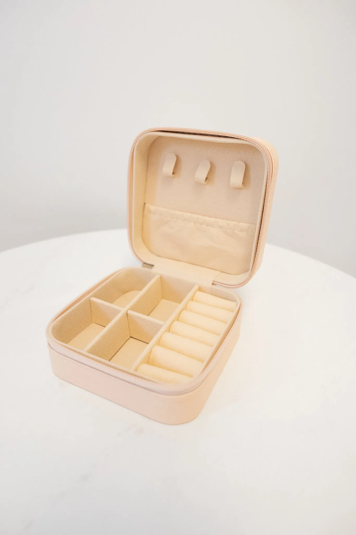 All Together Now Peach Travel Jewelry Case