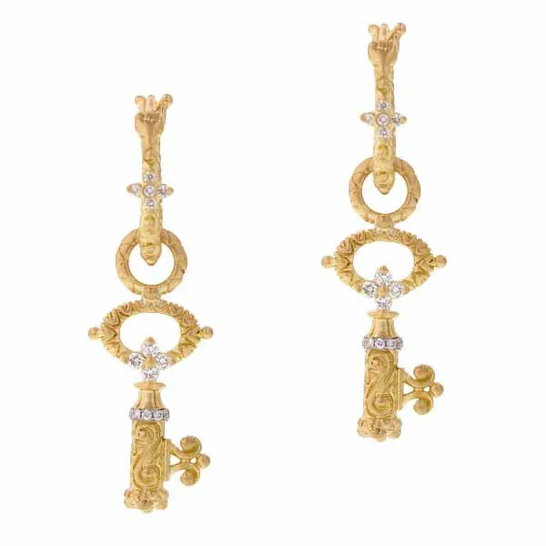 BBE775H,18K yellow gold hoop earrings(no charms)