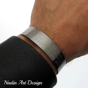 Black KIA Engraved Bracelet