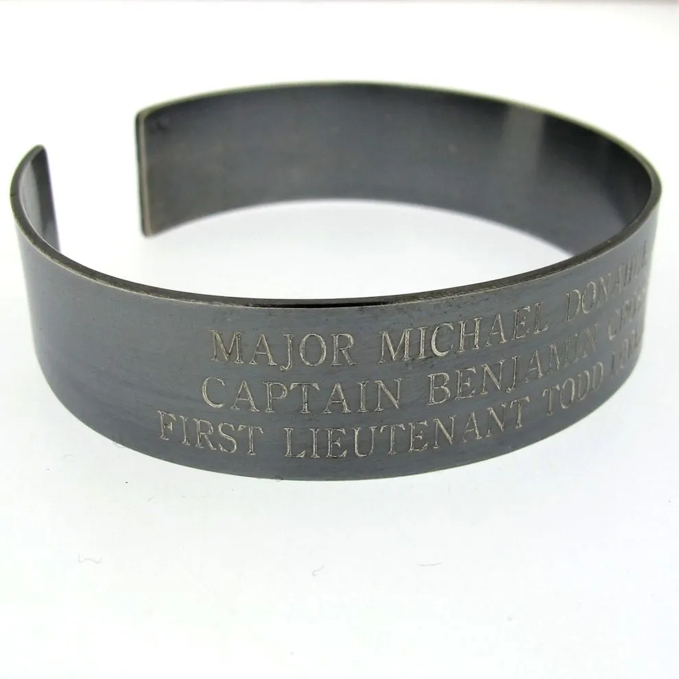 Black KIA Engraved Bracelet