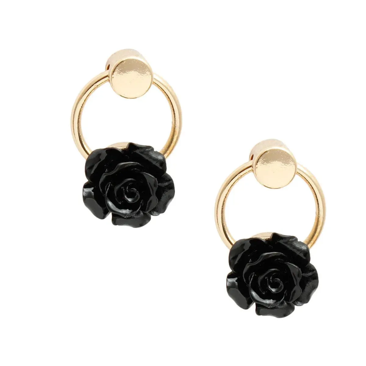 Black Rose Earrings: Chic Meets Classic Style