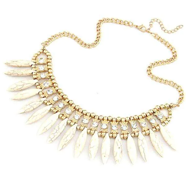 Bohemian Tassels Fringe Drop Statement Necklace