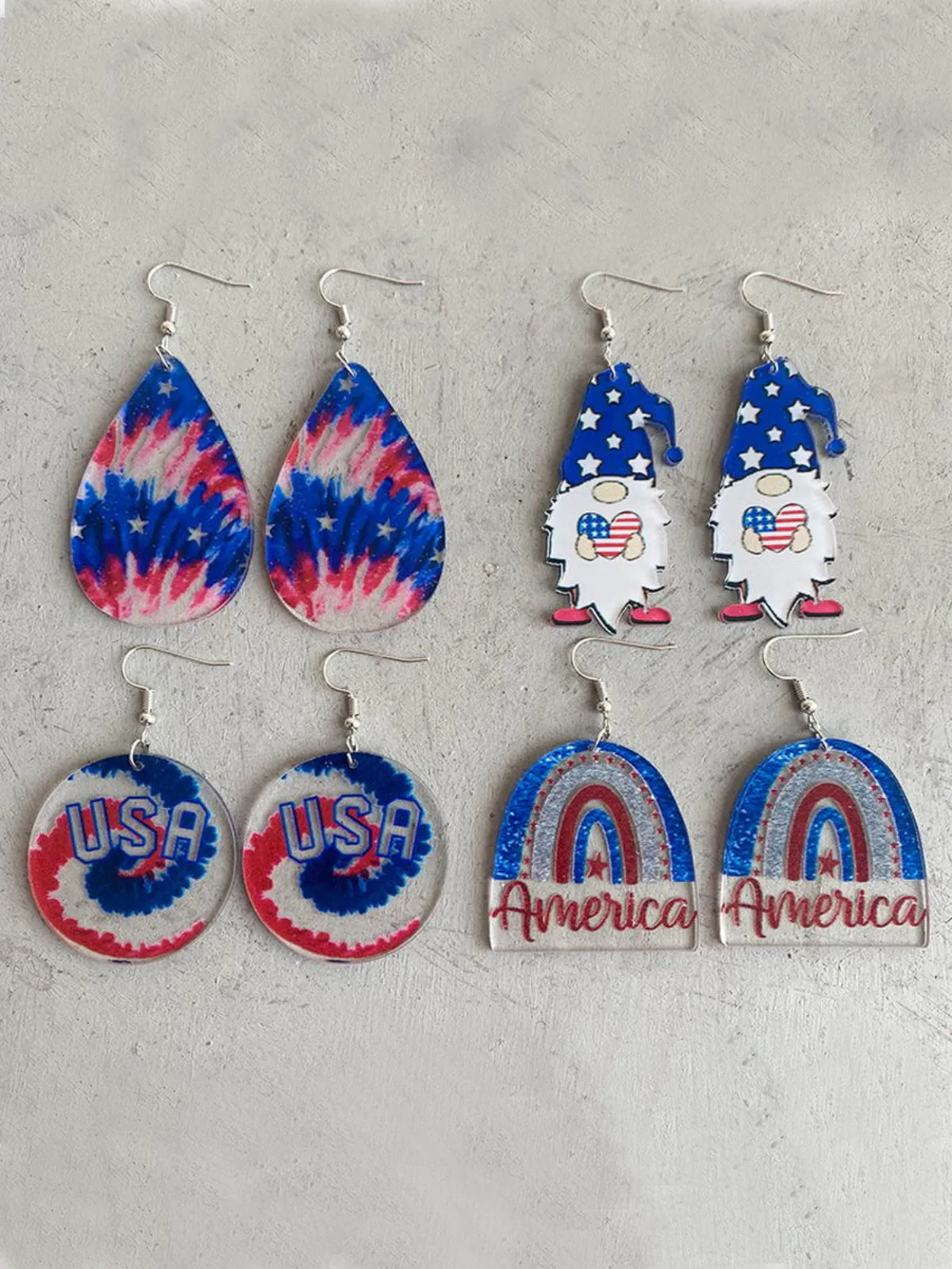 Bold and Brave Patriotic Dangle Earrings