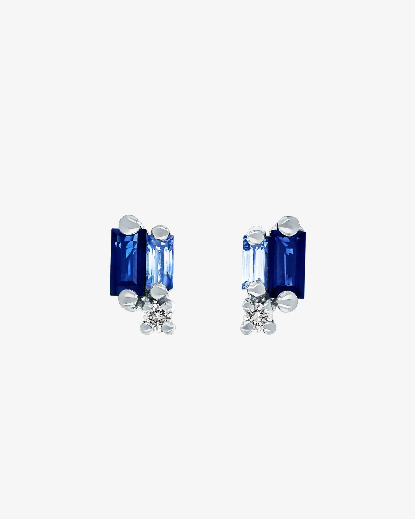 Bold Burst Blue Sapphire Studs