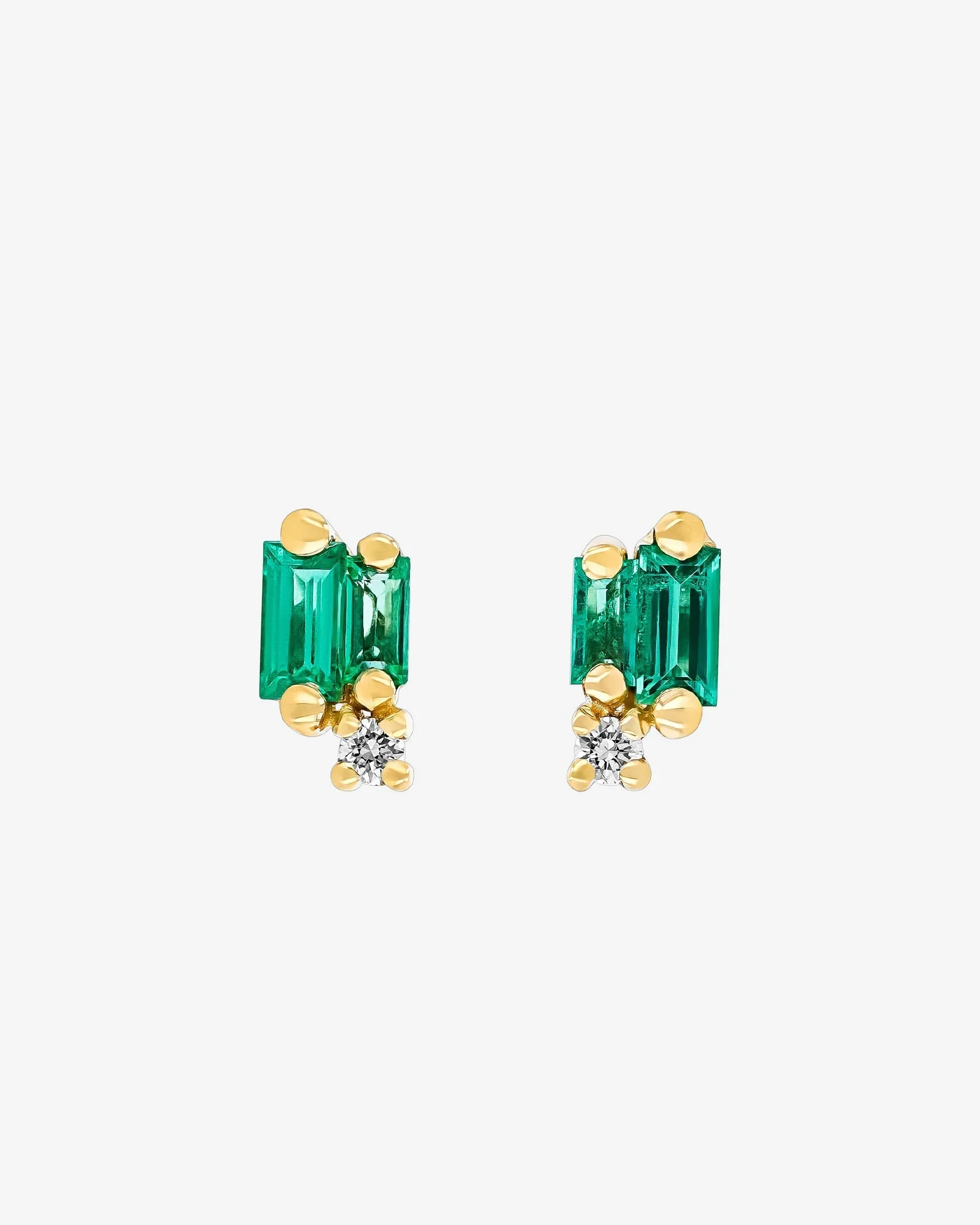 Bold Burst Emerald Studs