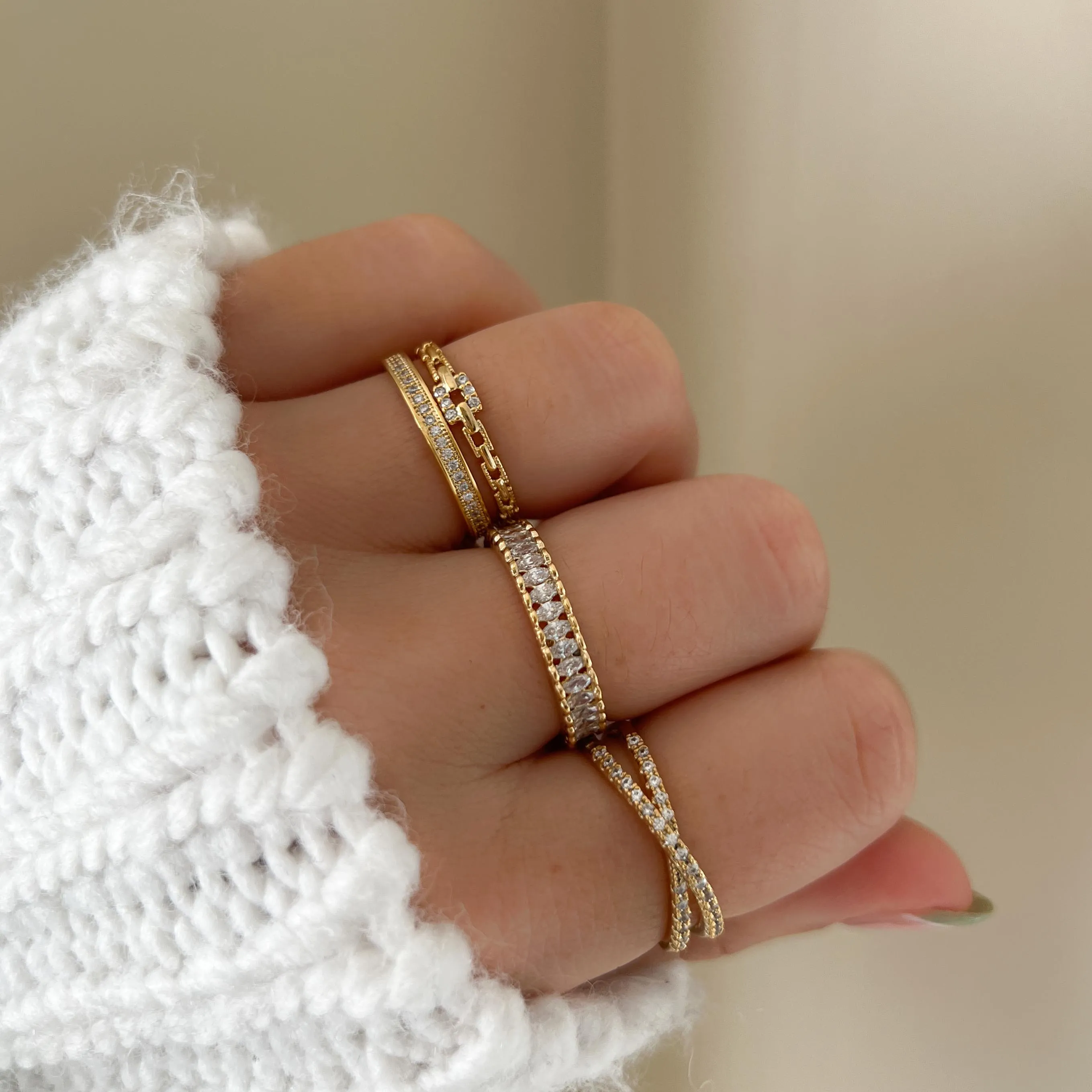 Bordered Pave Milgrain Eternity Ring