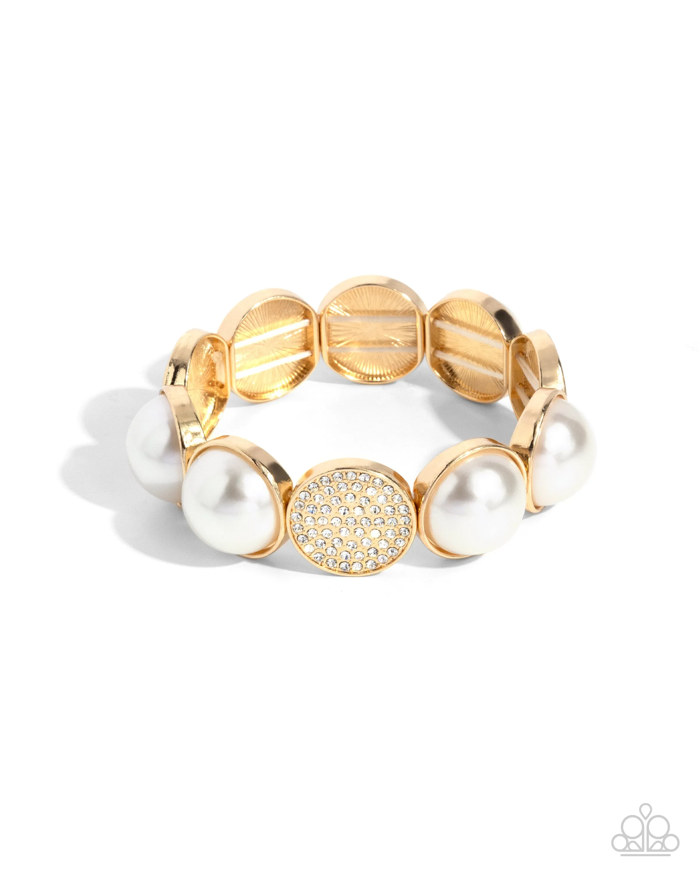 Bracelets Believable Bling - Gold Pearl