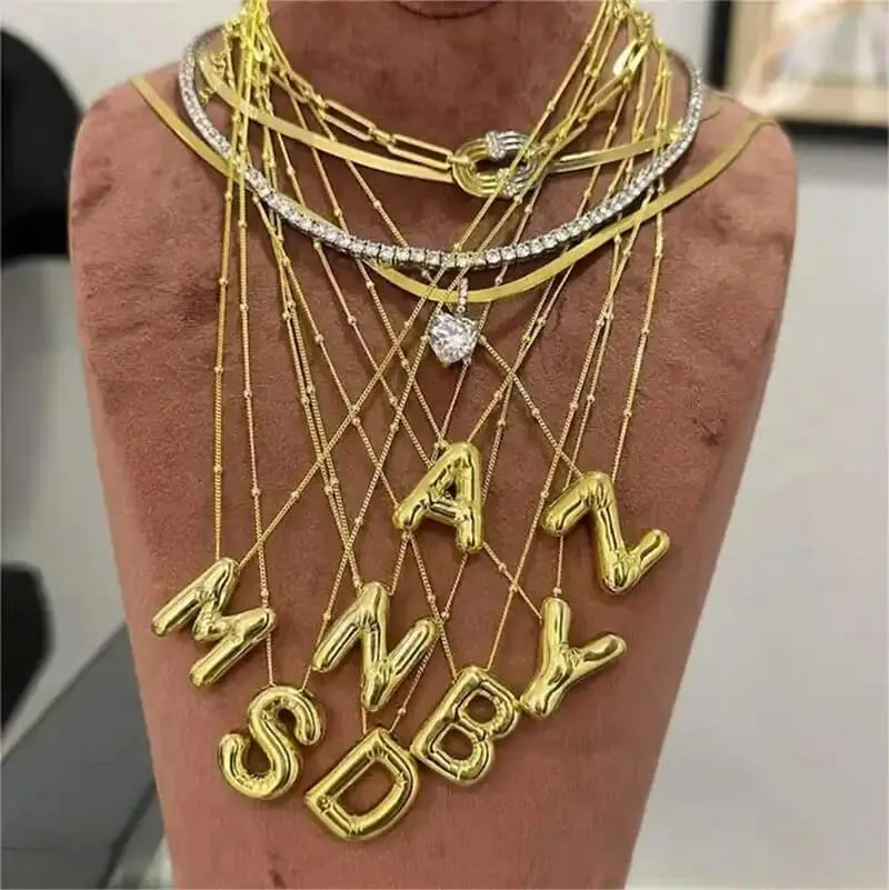 Bubble Letter Necklace