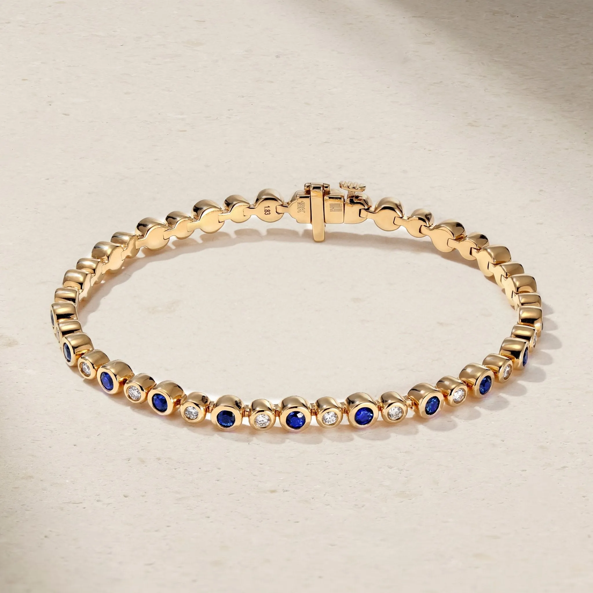 Bubbly Classic Sapphire and Diamond Tennis Bracelet