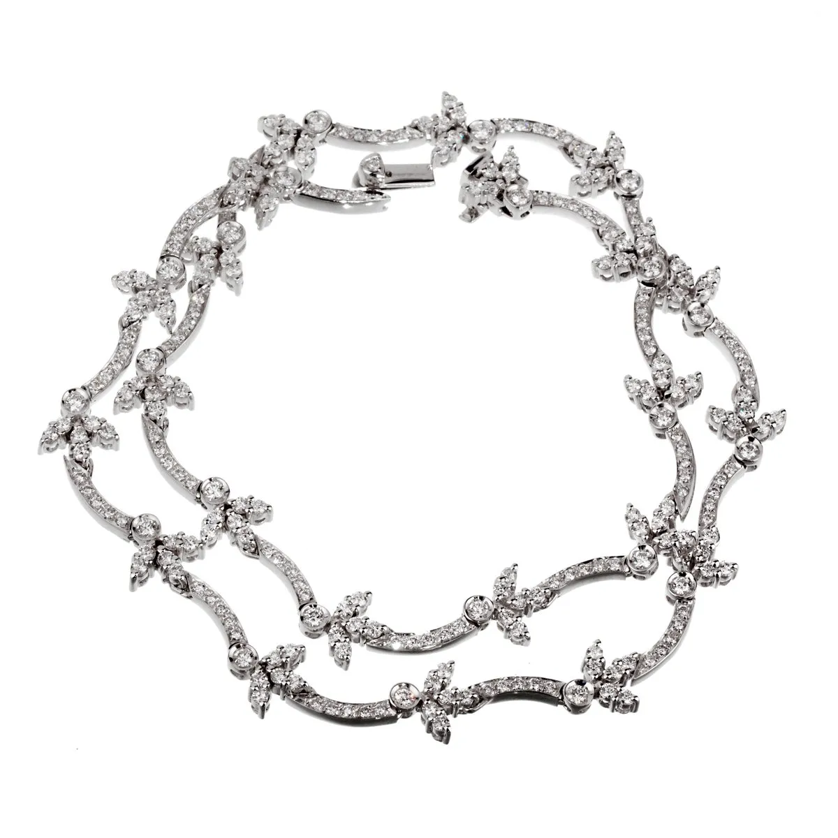 Bulgari Diamond Tennis White Gold Necklace