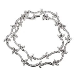 Bulgari Diamond Tennis White Gold Necklace