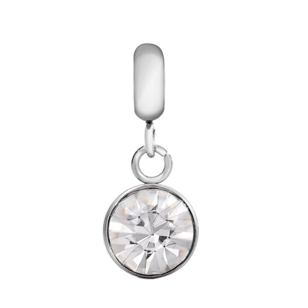 Children's 'April Birthstone' Diamond Coloured Crystal Drop Charm