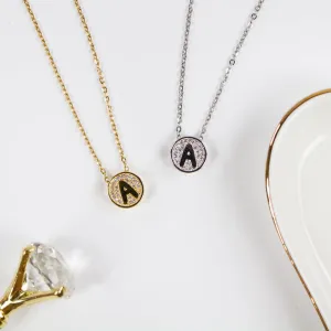 Circle Letter Necklace