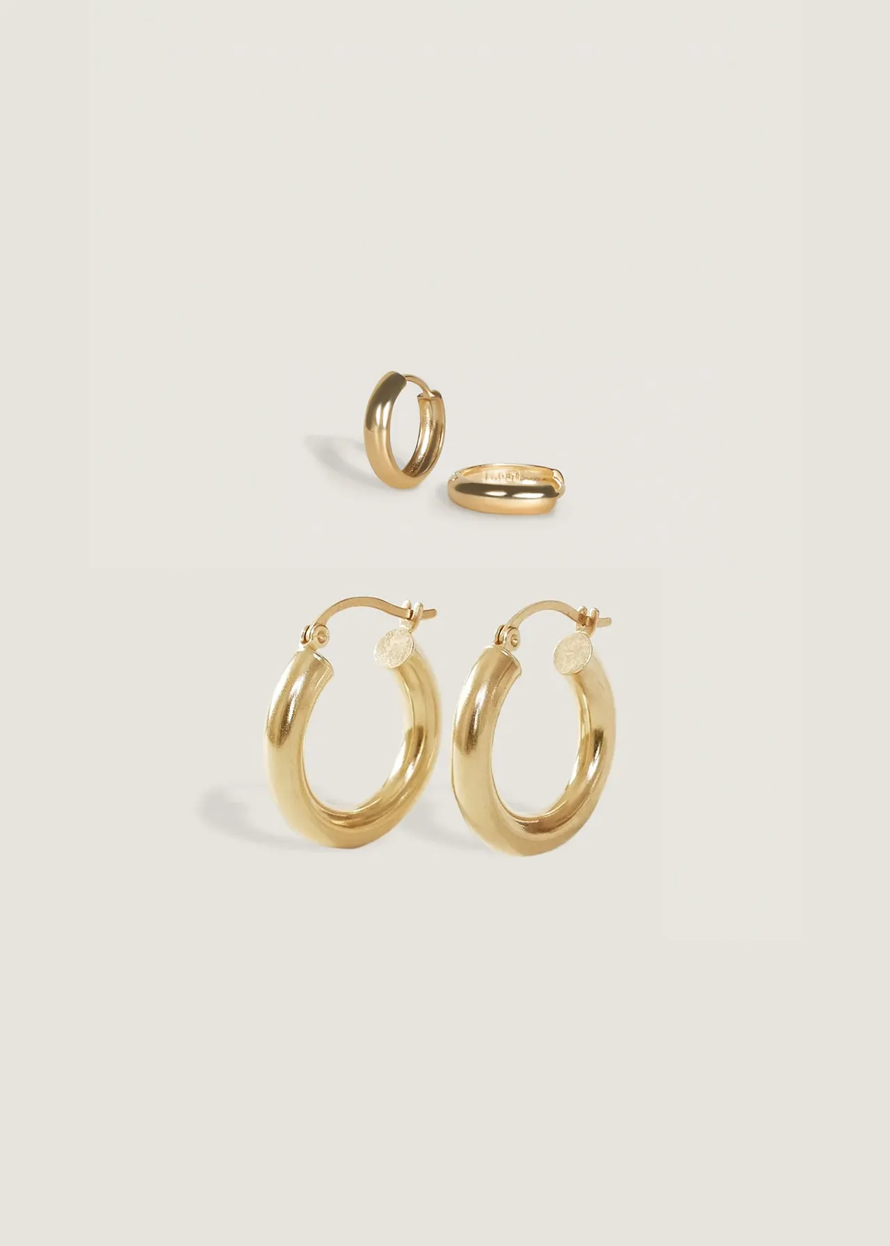 Classic Hoop Small & Classic Huggie Earring Stack