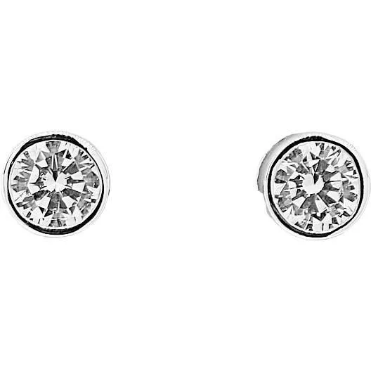 Classic Round Bezel Earrings