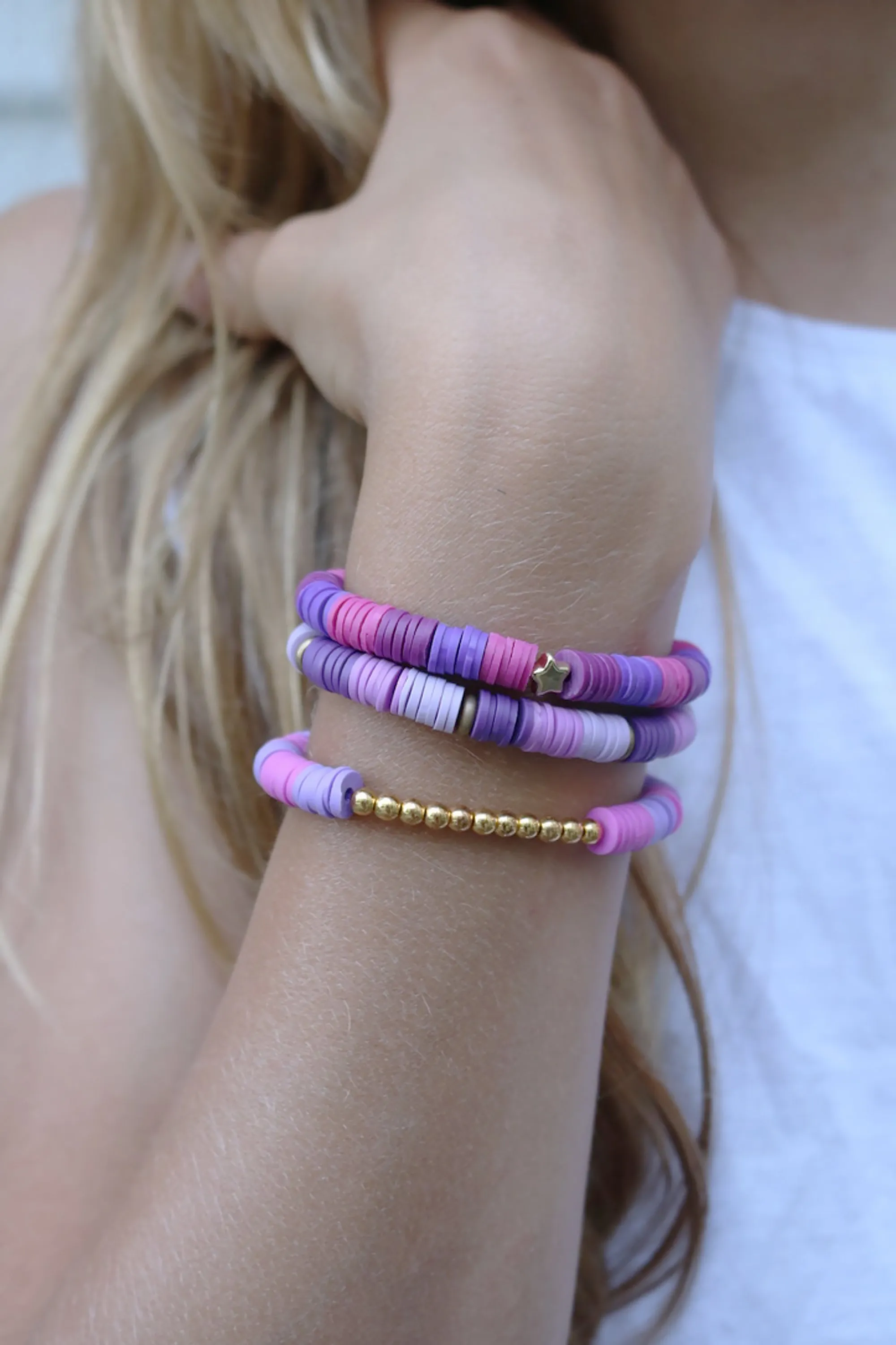 Clay Bead Bracelet Set