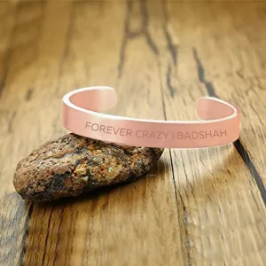 Custom Bracelet Name Design Cuff Kadaa Bracelets for Birthday Gift  - Rose Gold Plated/Black Rhodium/Gold Plated - Forever