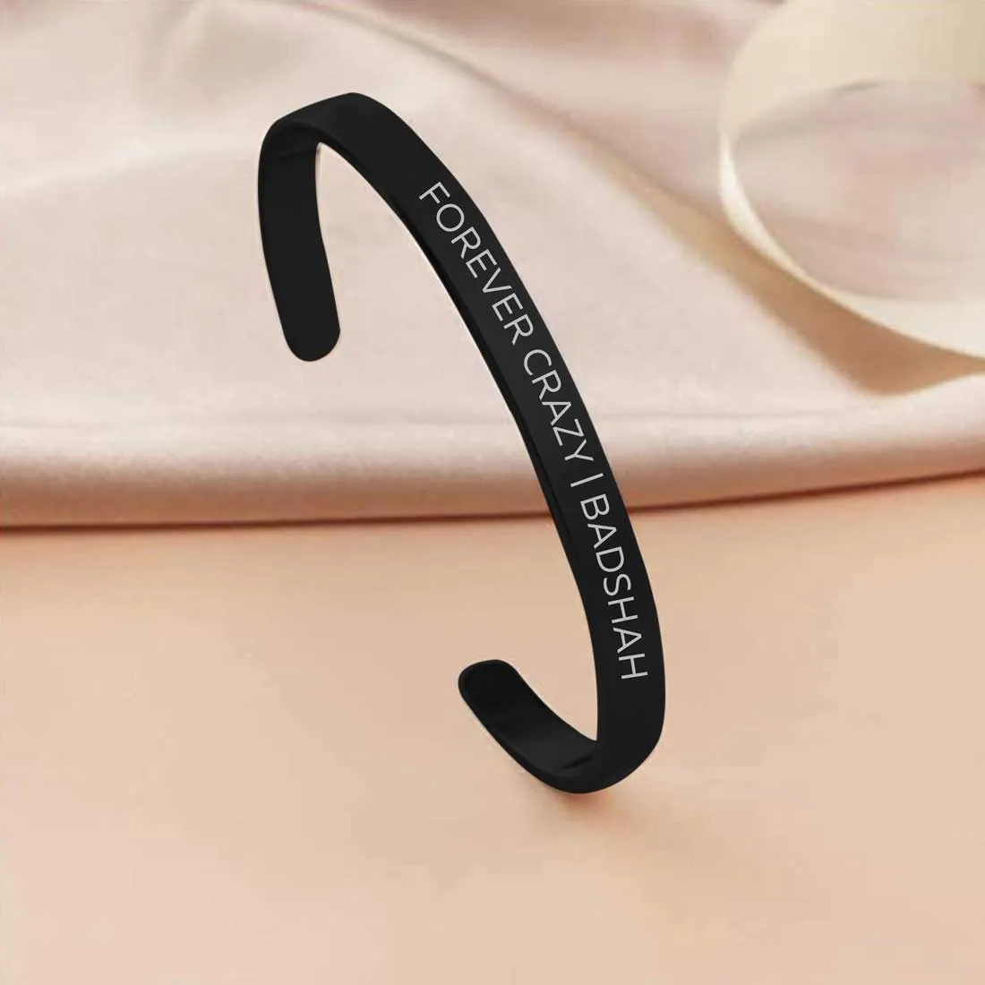 Custom Bracelet Name Design Cuff Kadaa Bracelets for Birthday Gift  - Rose Gold Plated/Black Rhodium/Gold Plated - Forever