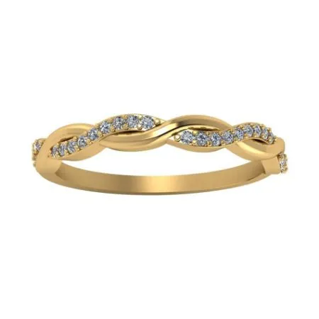 Cynthia Twisted Trendy Diamond Wedding Ring