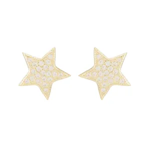 CZ Pavé Small Star Studs