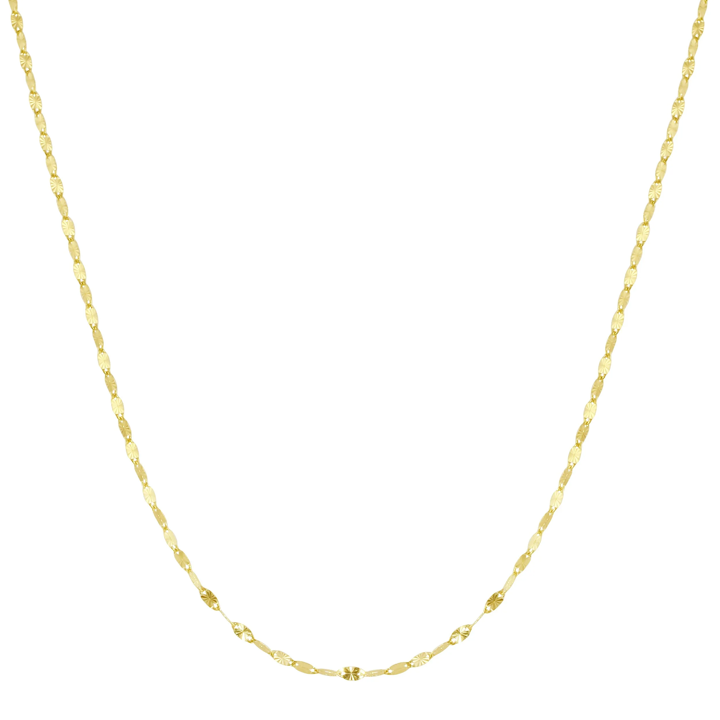 Delicate Flat Starburst Chain Necklace, 14k