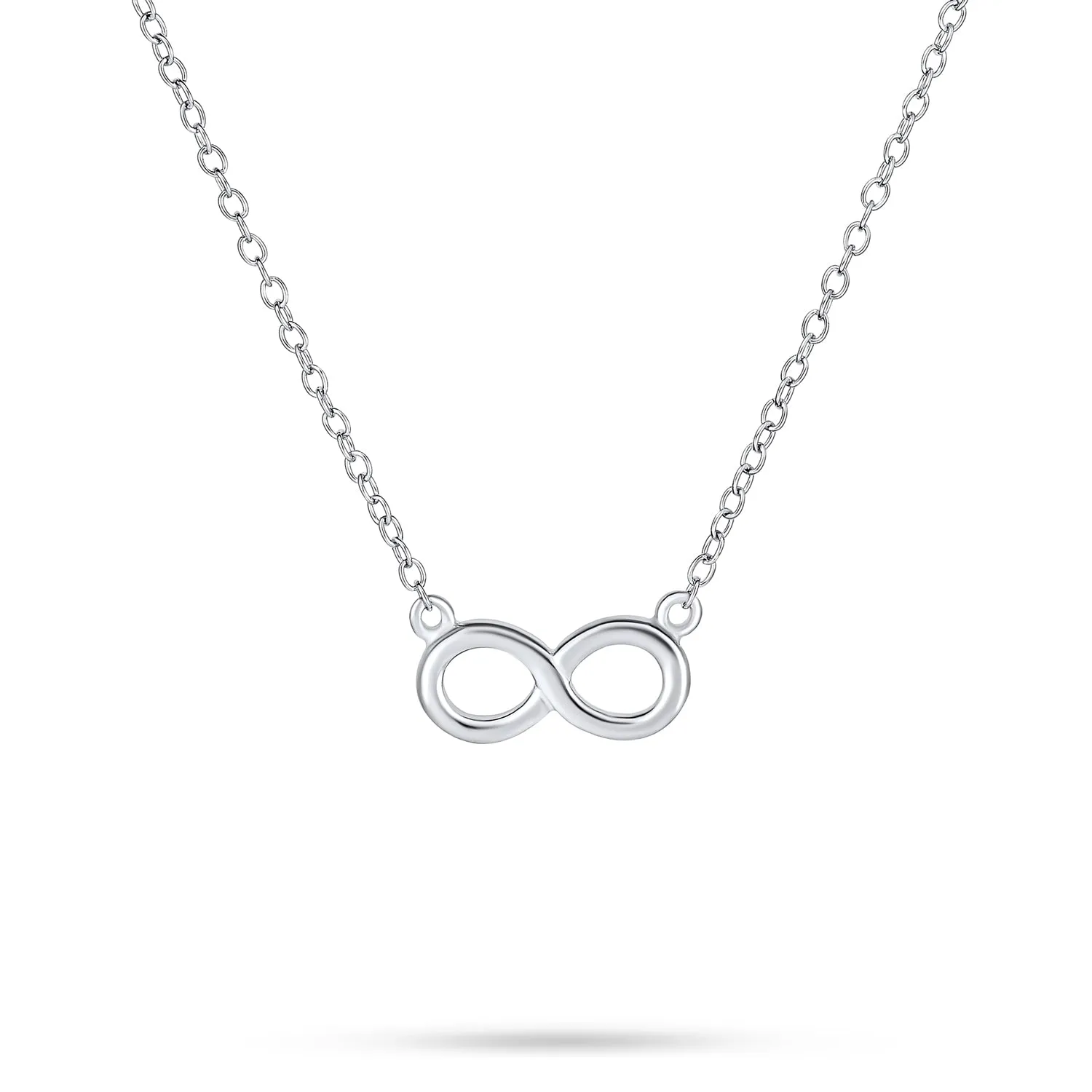 Delicate Minimalist Infinity Love Knot Pendant Necklace in 14K Gold Plated Silver