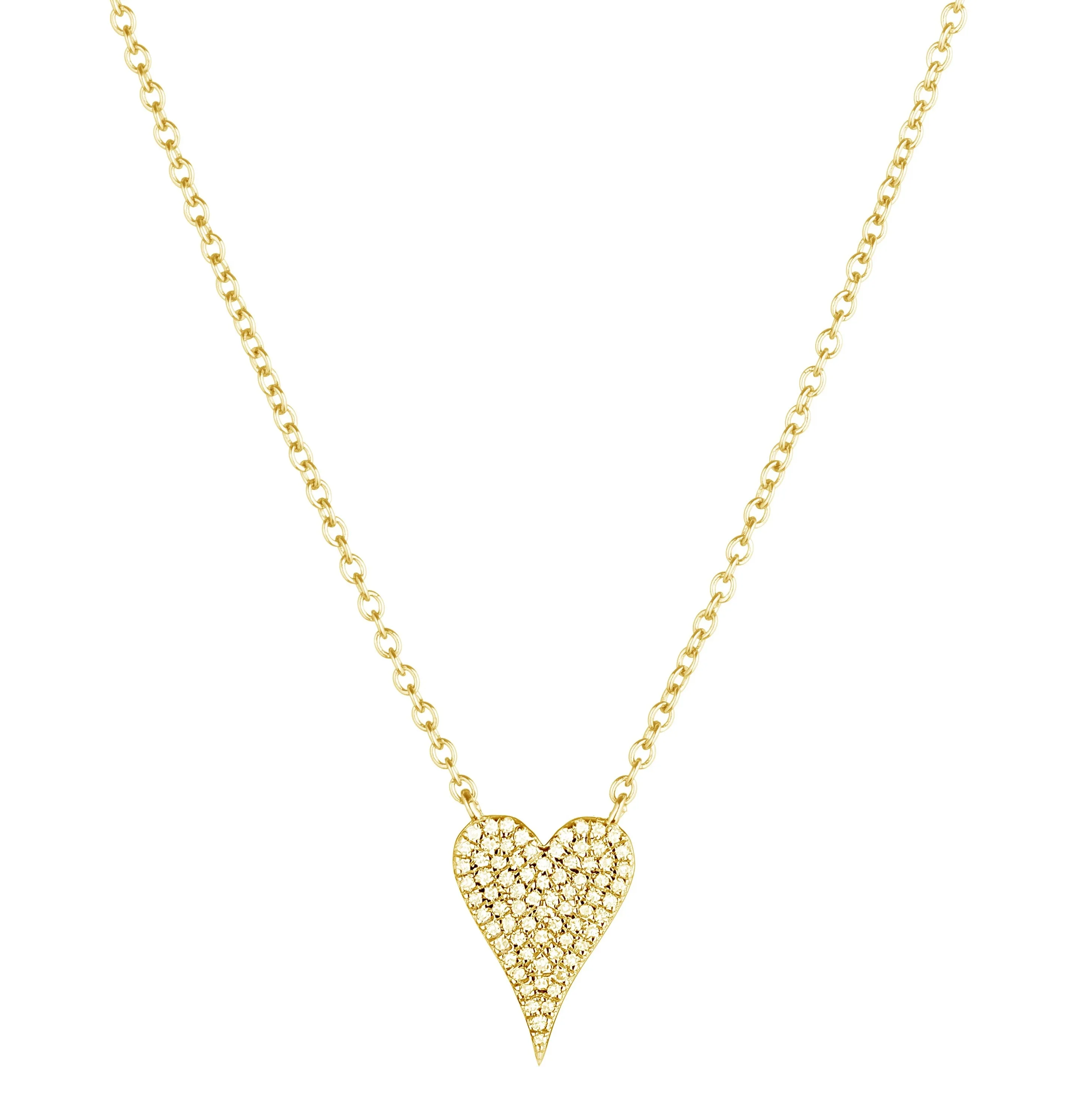 Diamond Pavé Small Heart Necklace