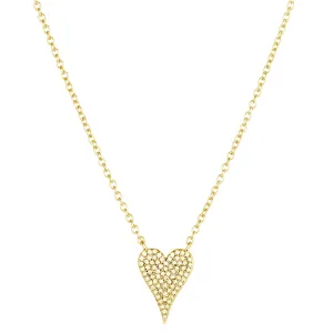 Diamond Pavé Small Heart Necklace