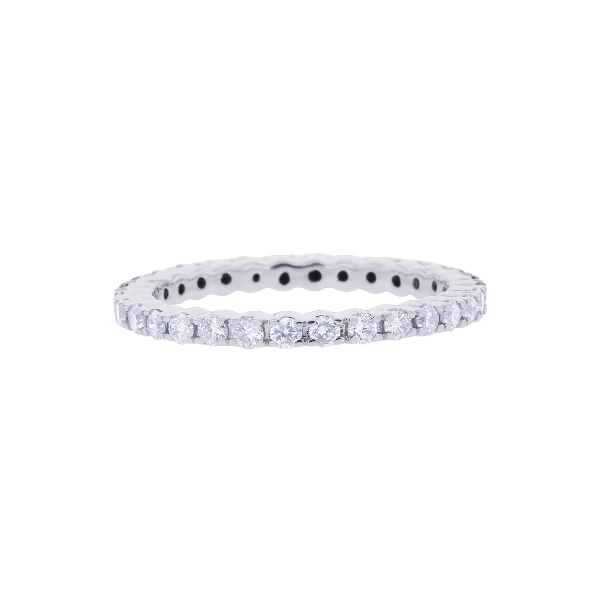 Duo Black and White Eternity Diamond Ring