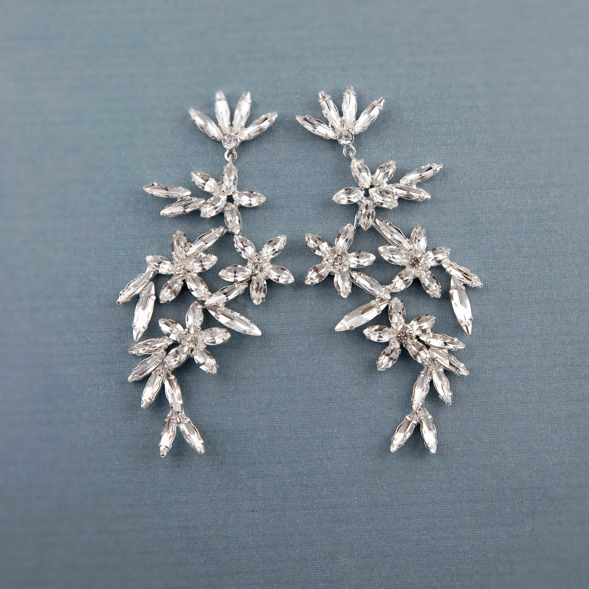 Elongated Marquise Statement Earrings