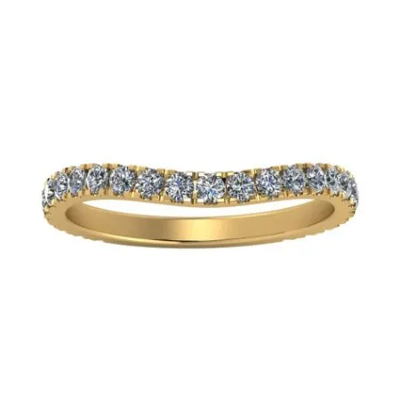 Elowen Curved Trendy Diamond Wedding Ring