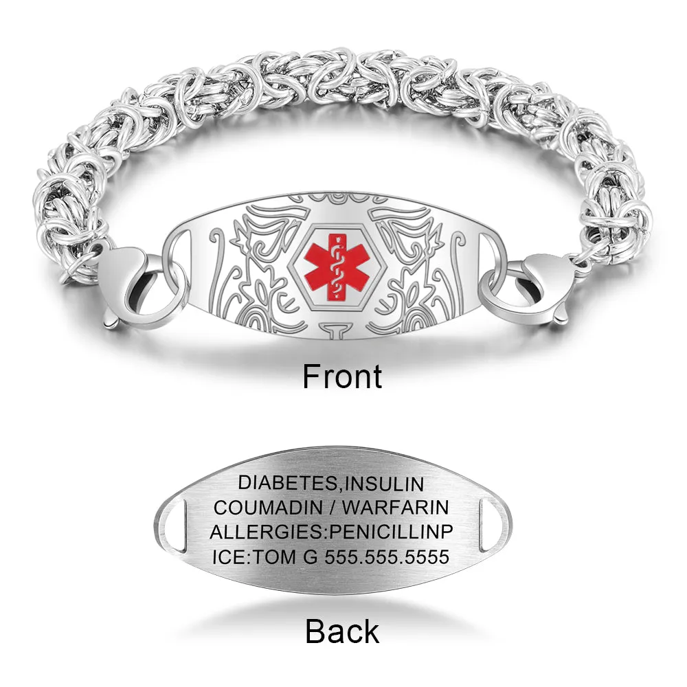 Engraving Stainless Steel  Medcial Bracelet