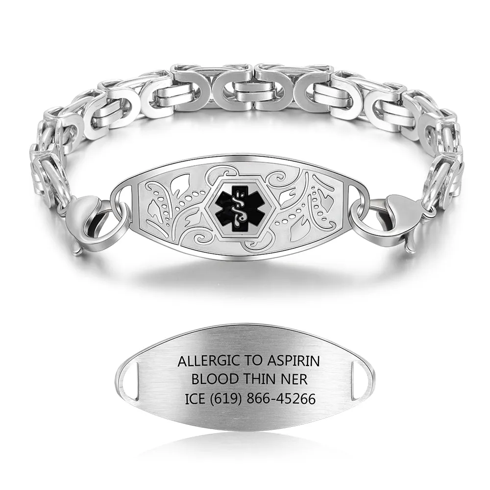 Engraving Stainless Steel  Medcial Bracelet