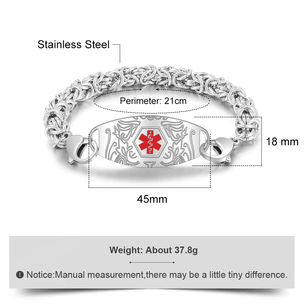 Engraving Stainless Steel  Medcial Bracelet