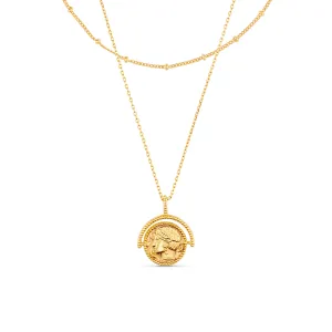 Goddess Coin Spinner 2-Row Necklace