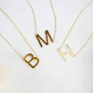 Gold Big Letter Necklace