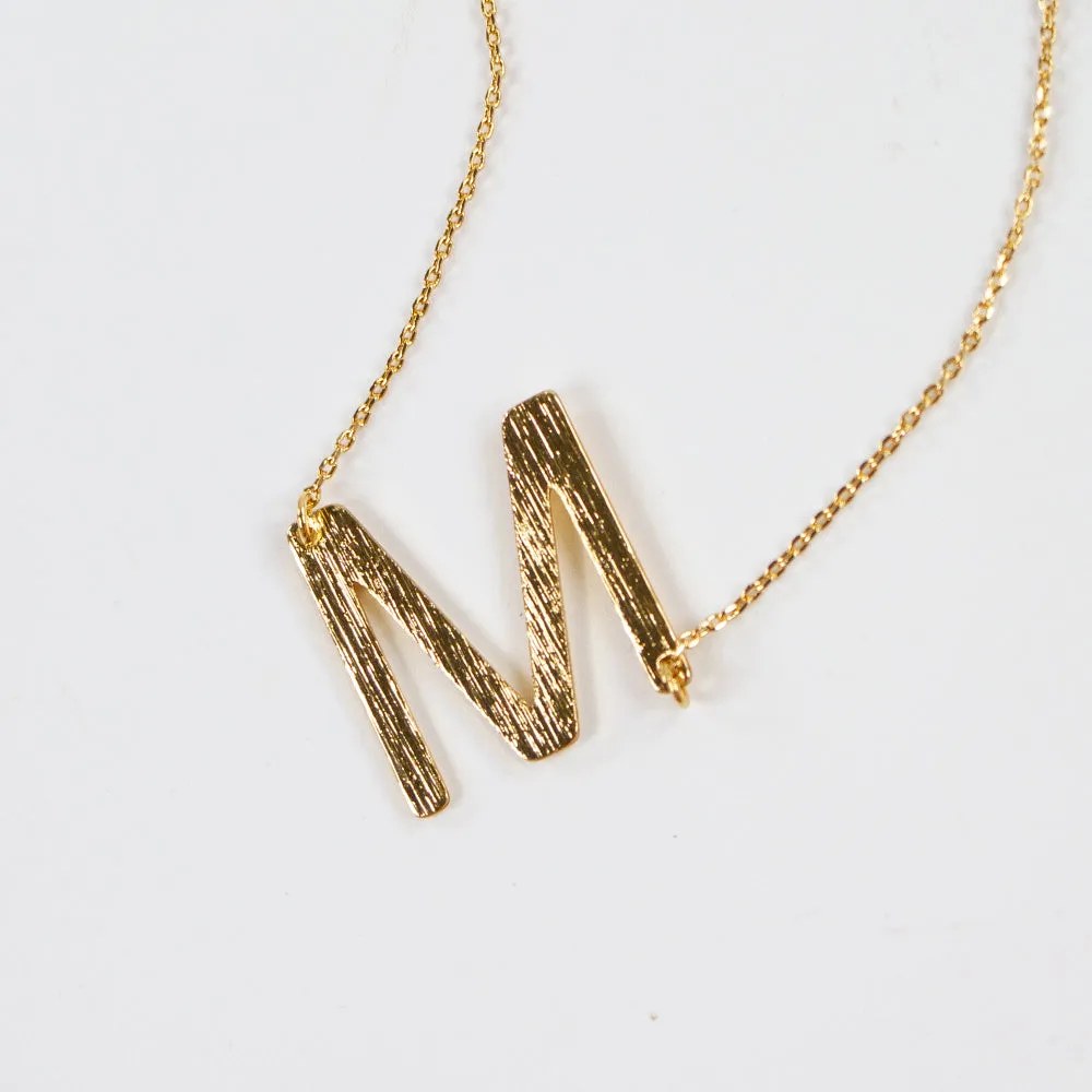 Gold Big Letter Necklace