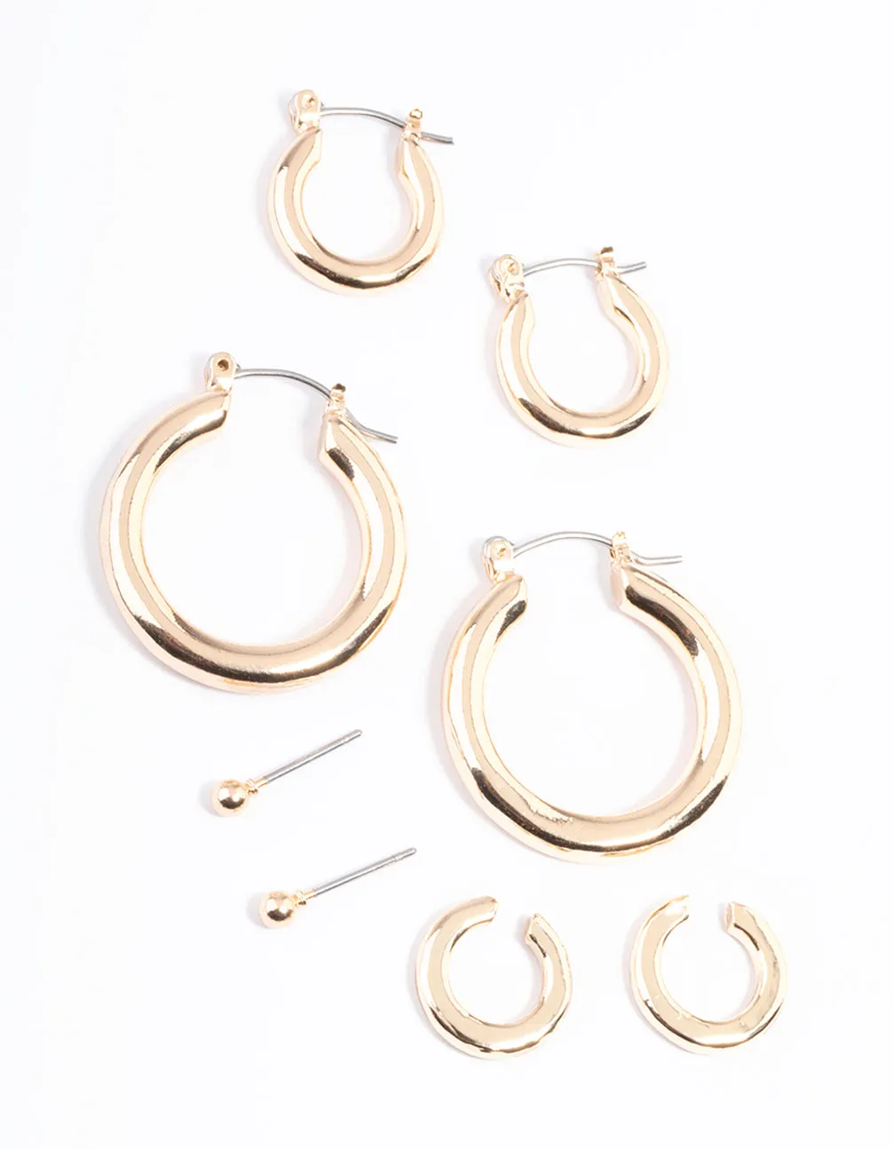 Gold Core Chunky Mix Earrings 4-Pack