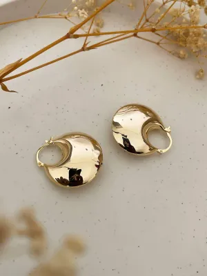 Gold Plated Bold Hoop Earrings