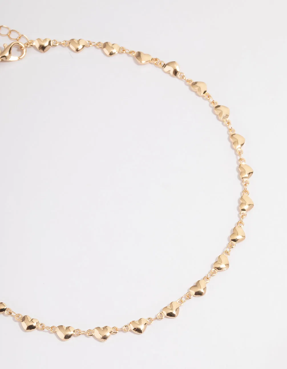 Gold Puffy Heart Choker