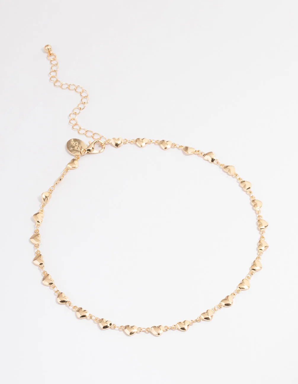 Gold Puffy Heart Choker